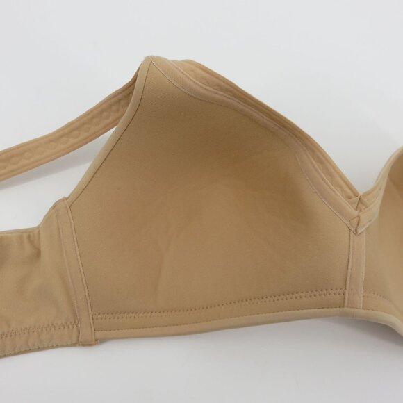 Warners 36C Bra 2055 Invisible Bliss Wireless T Shirt Solid Beige Lined Women - Picture 11 of 15